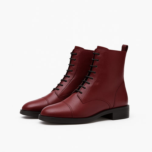 Burgundy Leather Boots - Pivenor Shoes